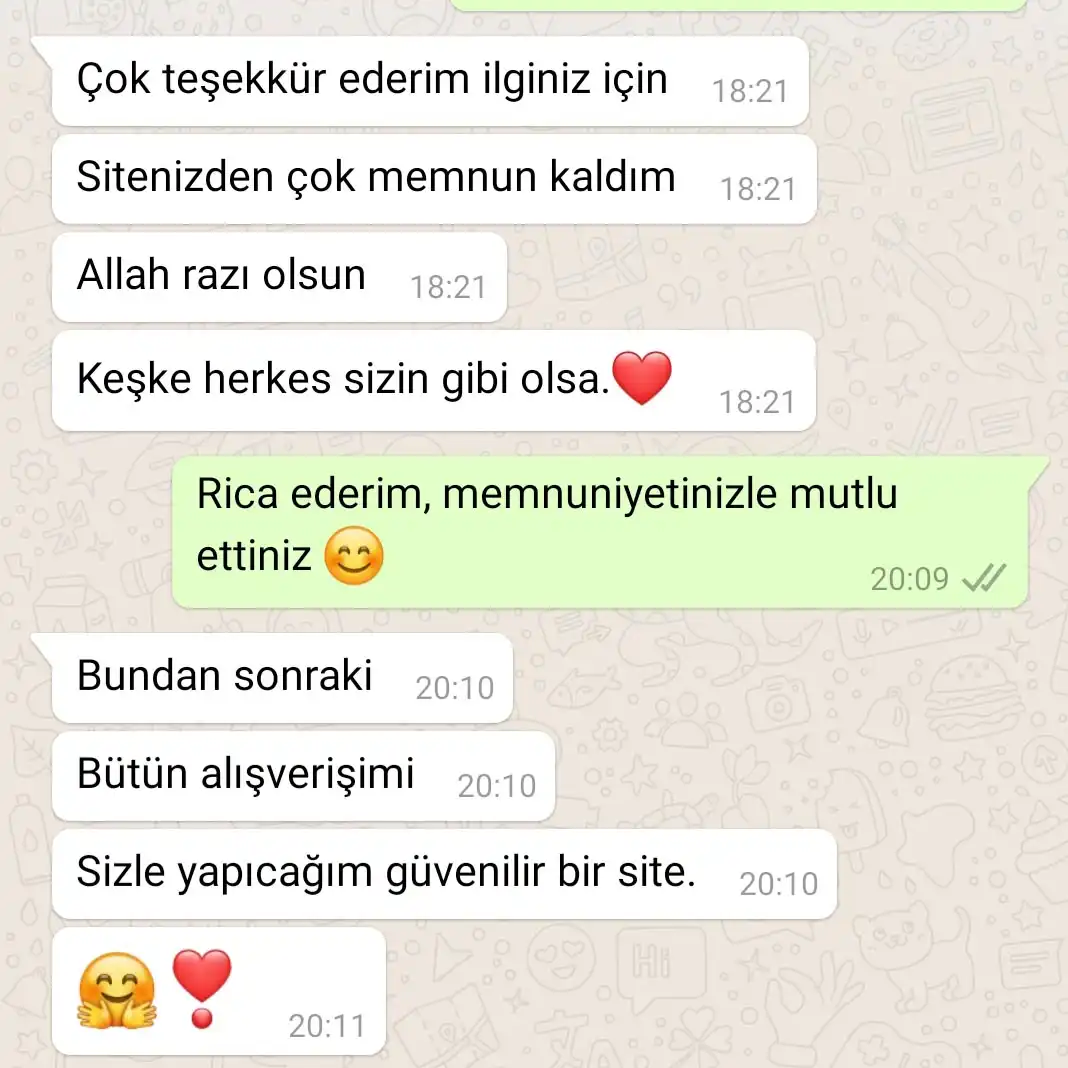 whatsapp satın alan müşteri yorumu 5